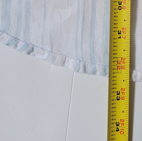 White and Blue Striped Button-Up Shirt - Picture 6 of 8